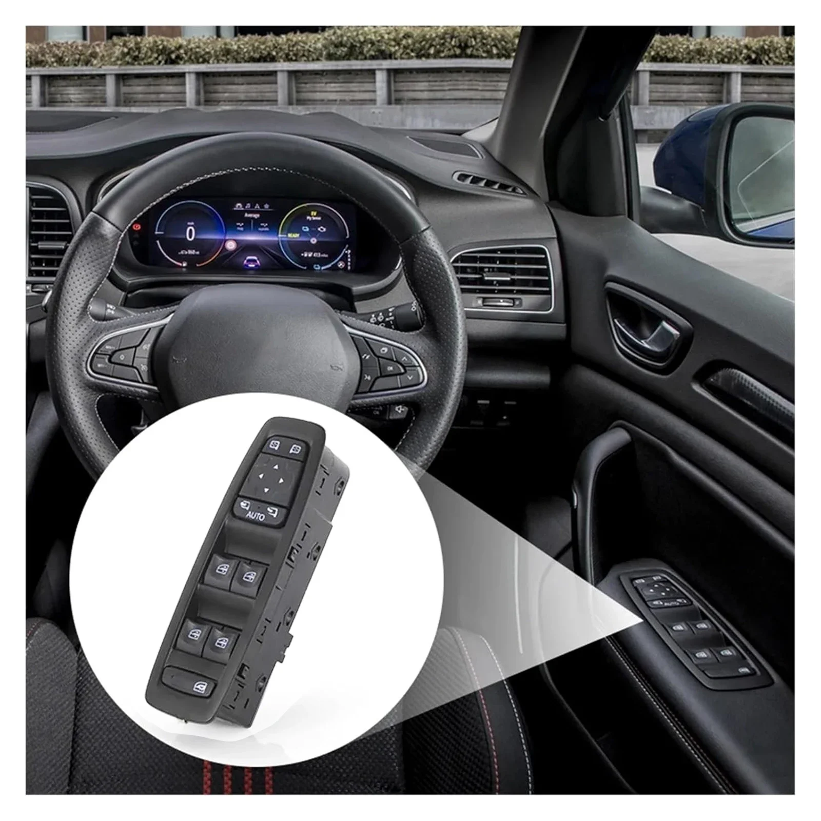 For Renault Megane 4 / Kadjar / Scenic / Talisman 2015-2023, Electric Master Window Control Switch OEM 254012952R, Direct Fit. 2