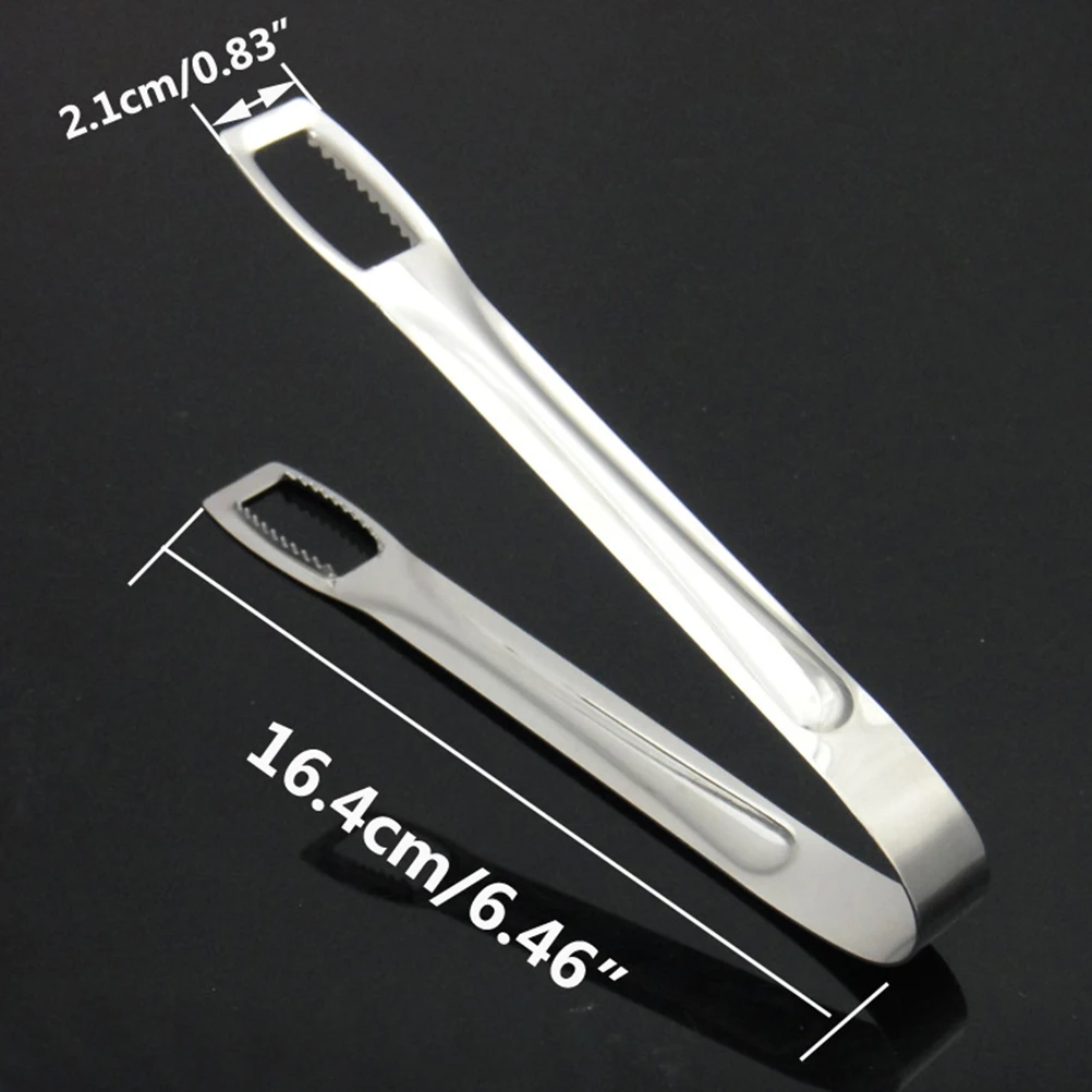

Stainless Steel Ice Clip Tongs Bucket with Block Kitchen Food Serving Clamp Beer