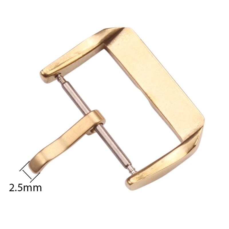 Stainless Steel Watchband Pin Buckle 16mm 18mm 20mm 22mm Middle Brushed Silver Gold Black Watch Band Strap Clasp Accessories