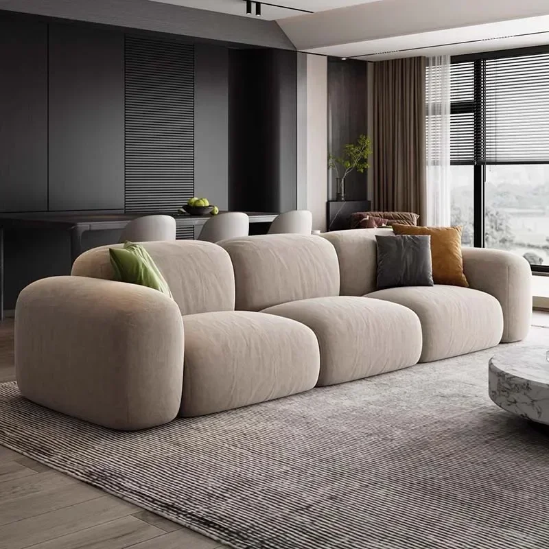 Modern Living Room Sofas Minimalist Sectional Puff Corner Sofa Comfortable Lounge Divano Soggiorno Di Lusso Luxury Furniture