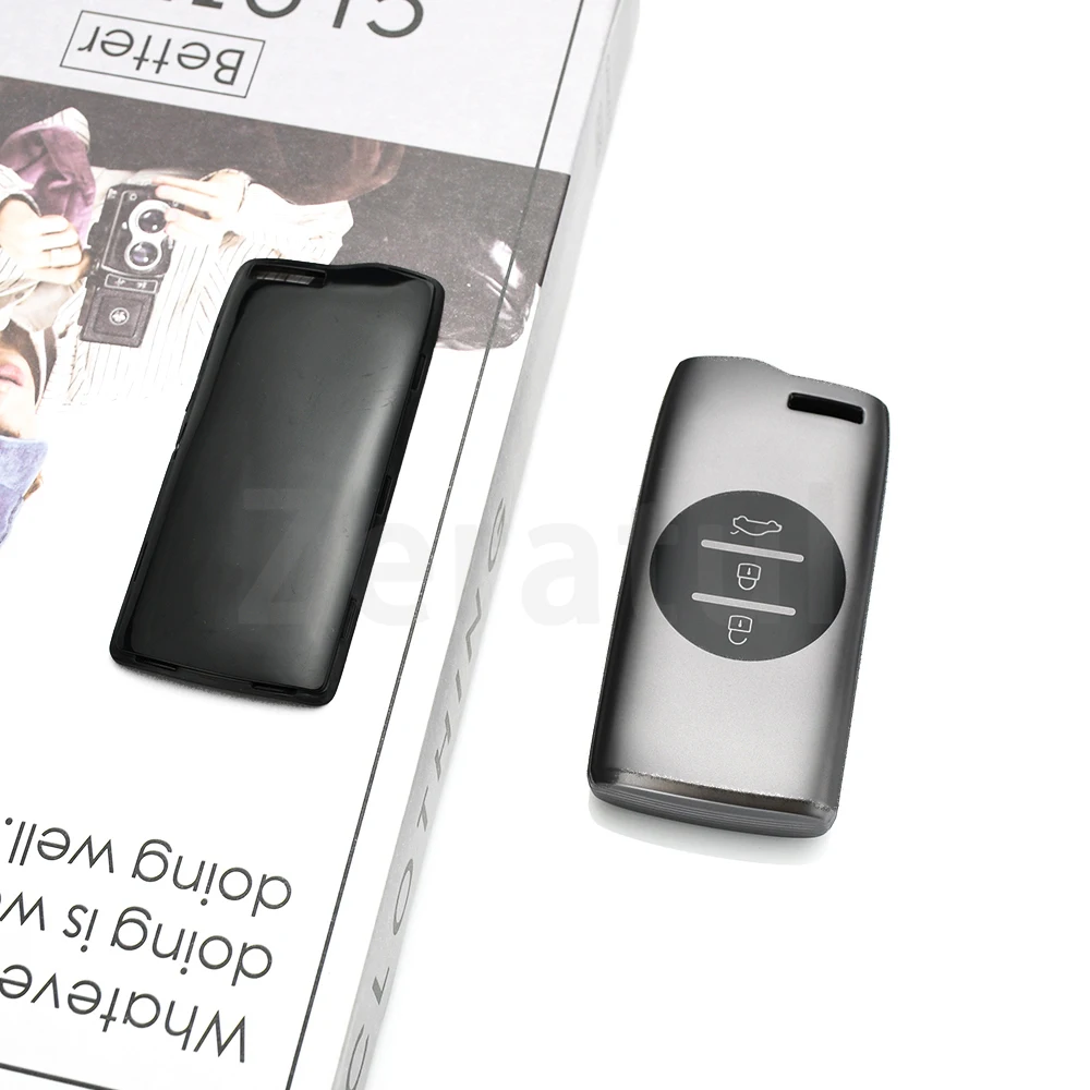 السيارات شل فوب حافظة مفاتيح السيارة غطاء بندقية رمادي بولي يوريثان لشيري تيجو 7 برو 8 برو Exeed تيجو 2 3x أريزو 5 برو Gx 5x EQ7 2021 المحفظة #5