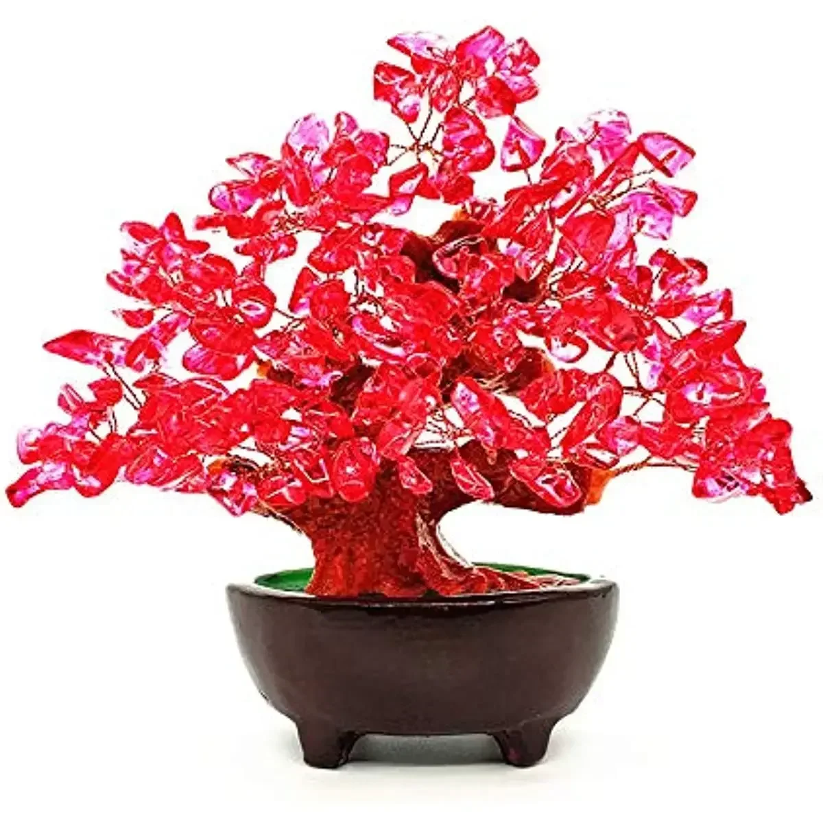 7 Inch Quartz Crystal Money Tree Bonsai Shui Feng Gem Decoration for Wealth and Luck