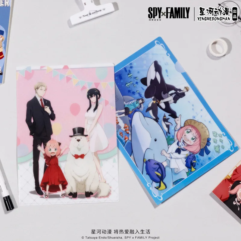 SPY×FAMILY A4 Anya Loid Yor Forger Family China Offiziell autorisierter Aktenordner im Aquarium-Stil