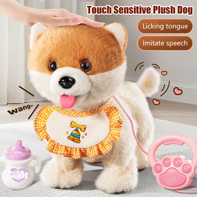 Interactive Robot Dog Toy for Kids Realistic Electronic Pets with Walking Lick Barking Music Best Gift for Boys Girls 3 Years