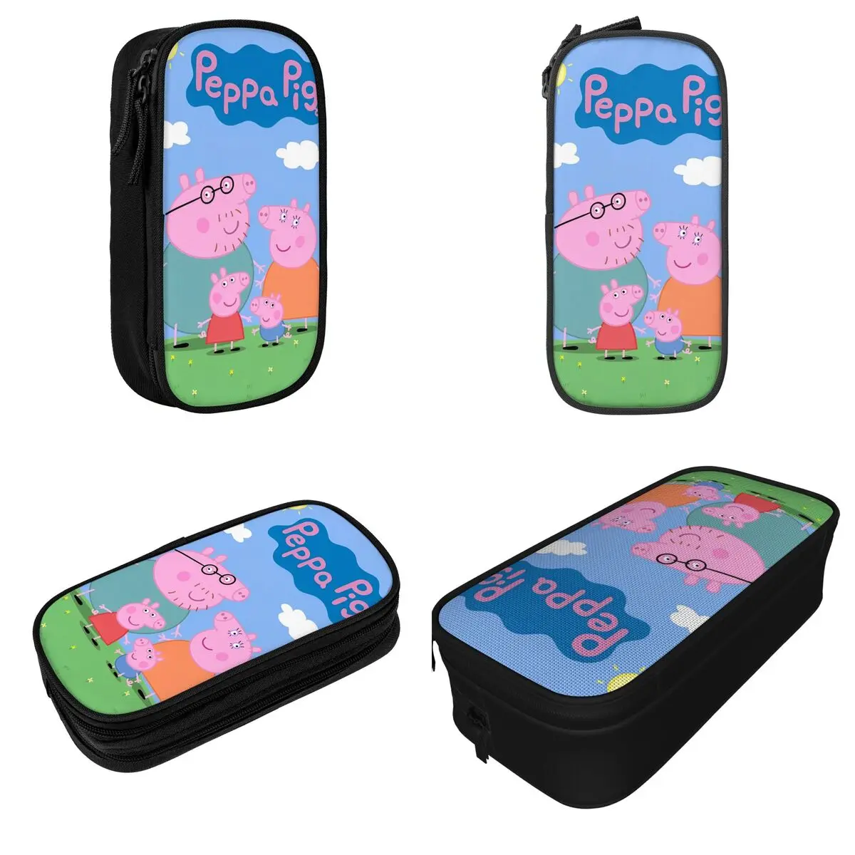 Lovely Peppaed Pig Cartoon Cute Pencil Case George Family Pencilcases Pen Girls Boys Big Capacity Bags Office Zipper Stationery