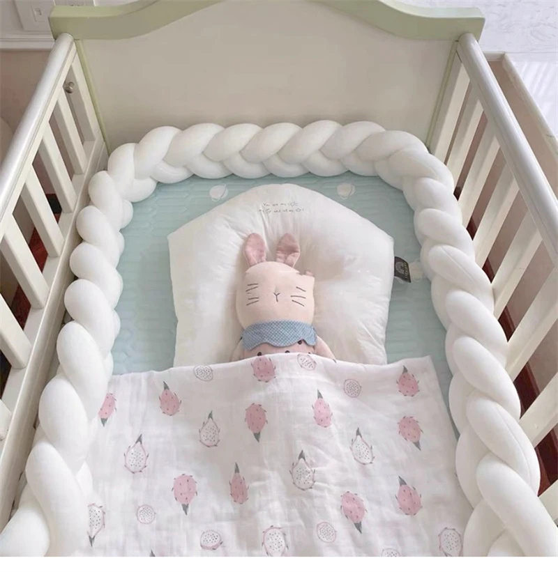 Ins New Baby Three Strand Braid Bedside Room Decoration Anti Fall Rail Hand Woven Anti Collision Strip Bed Rails