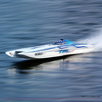 TFL Blue-White 1133 Pagani Zonda Fiberglass Catamaran Electric RC Racing Boat w/ Twin 4082 Motor / 180A ESC Speed Up to 100KM/H