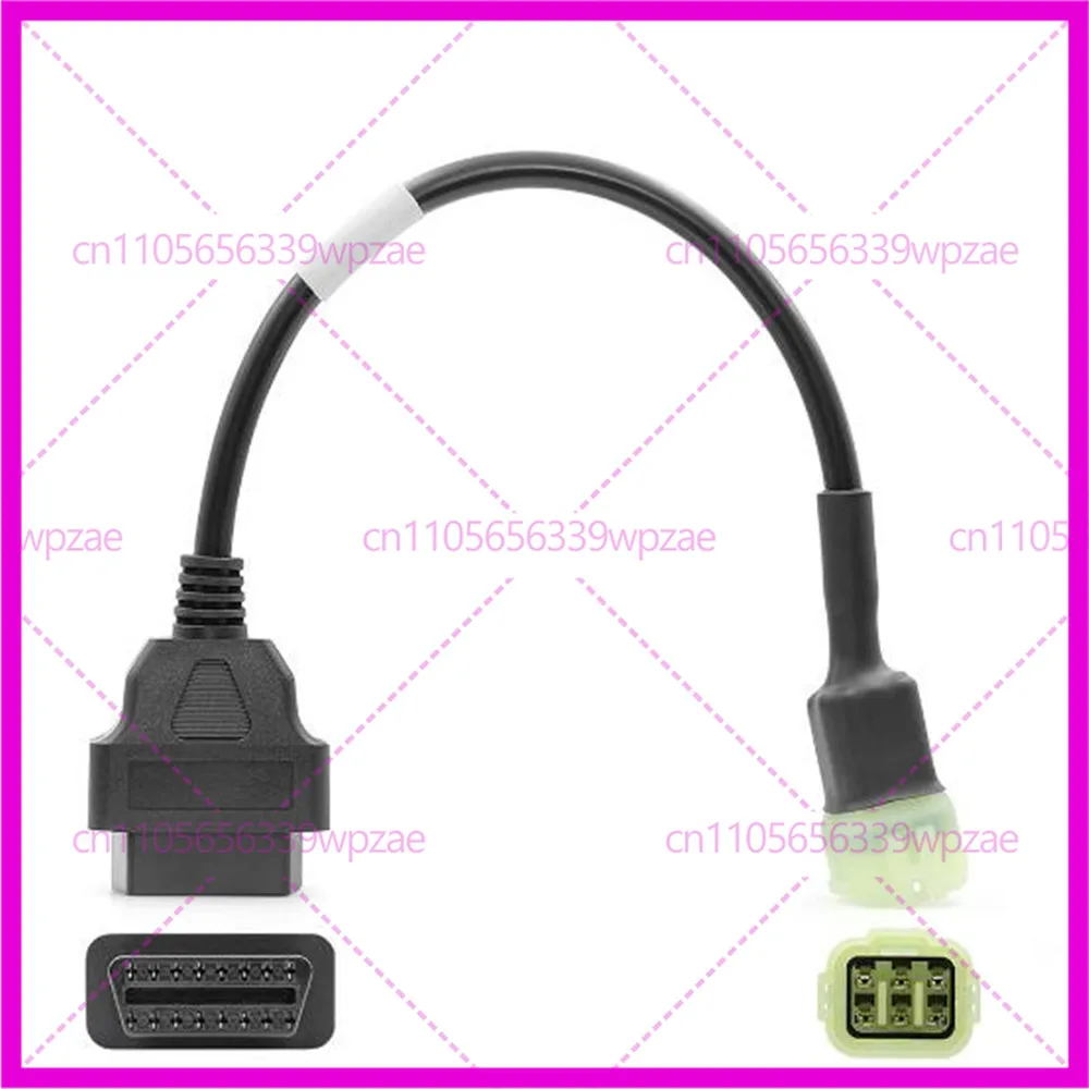 

2 шт. для Kawasaki 6-контактный OBD мотоциклетный кабель 6-контактный адаптер OBD2 16-контактный диагностический кабель