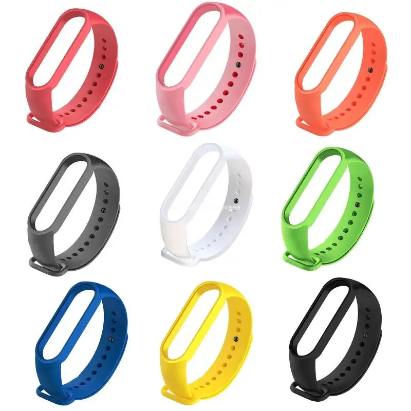 Sweatproof Band Smartwatch Straps Compatible for Mi Band 6 Waterproof Adjustable Wristband Sport Bracelet Durable