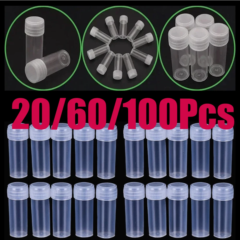 

5g Plastic Bottle Sample Jar Mini Barrel Vials Medicine Pill Liquid Powder Capsule Storage Bottle For Pills Powder Capsule