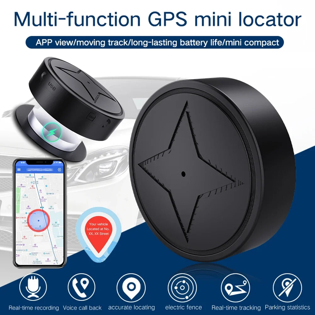 1/2pcs GPS Locator Pets Tracking Device Dog Cat Anti-lost GSM GPS Wireless Locator Strong Magnetic Positioner for Old Men Kids