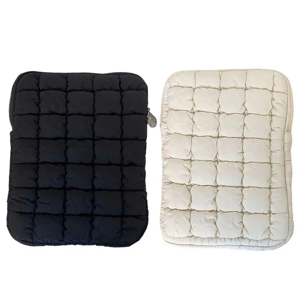 Quilted Laptop Bag Fluffy Padded Laptop Sleeve Protective Laptop Sleeve Bag Puffy for 11/13-14/15-15.6 Inch Notebook and Laptop