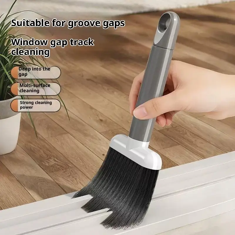 Soft Bristle Hand Dusting Brush Multi-functional With Hanging Hole Gap Brush Dust Removal Ergonomic Cleaning Brush For Vehicles