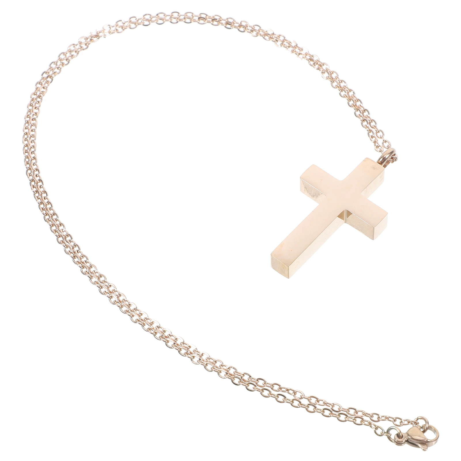 

Cremation Cross Stainless Necklace For Ashes Steel Secure Closure Pet Keepsake Dog Cat Urn Jewelry Memorial Ashes