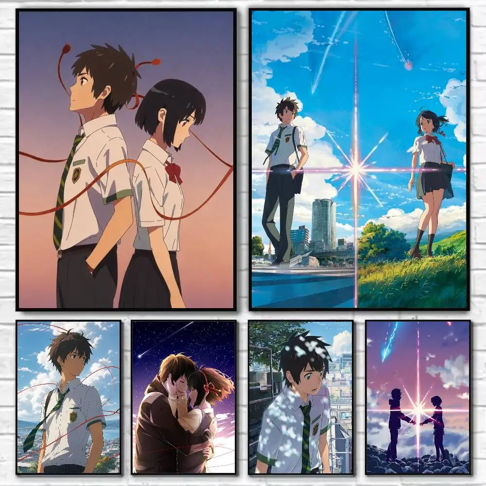 Your Name Poster Self-adhesive Art Waterproof Paper Sticker Coffee House Bar Room Wall Decor