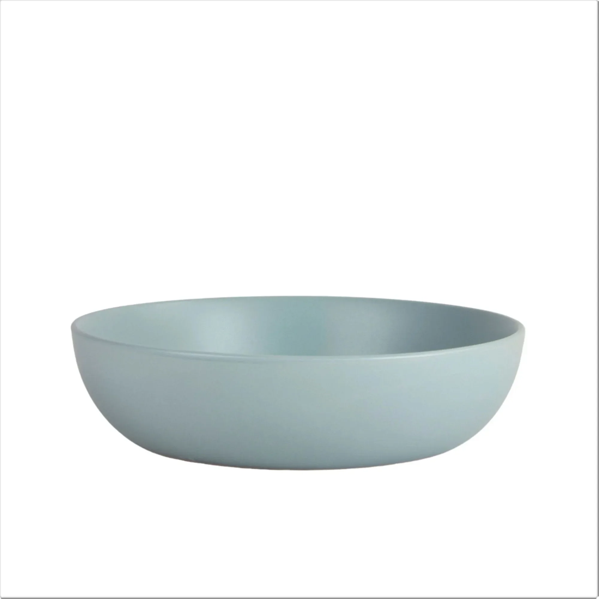 Wazee Matte Stoneware Serving Bowls Set of 2, Mineral Blue, Microwave & Dishwasher Safe