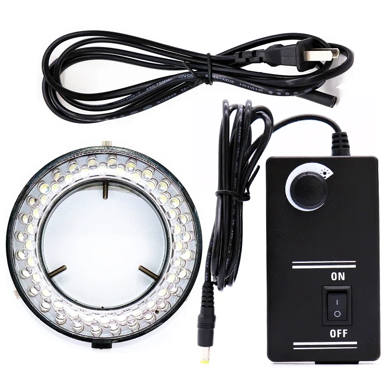 Microscope Ring Light Source LED Ring Light 60pcs Microscope Fluorescent Light Adjustable High Brightness