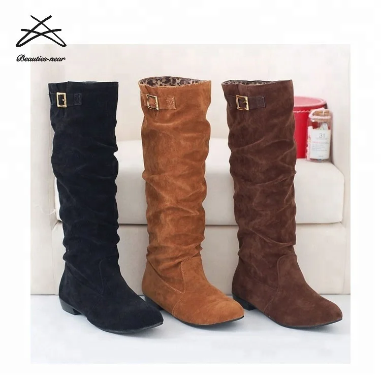 Elegant Flat Knee Thigh High Boots Women's Snow Shoes 2024 New Fashion Shoes