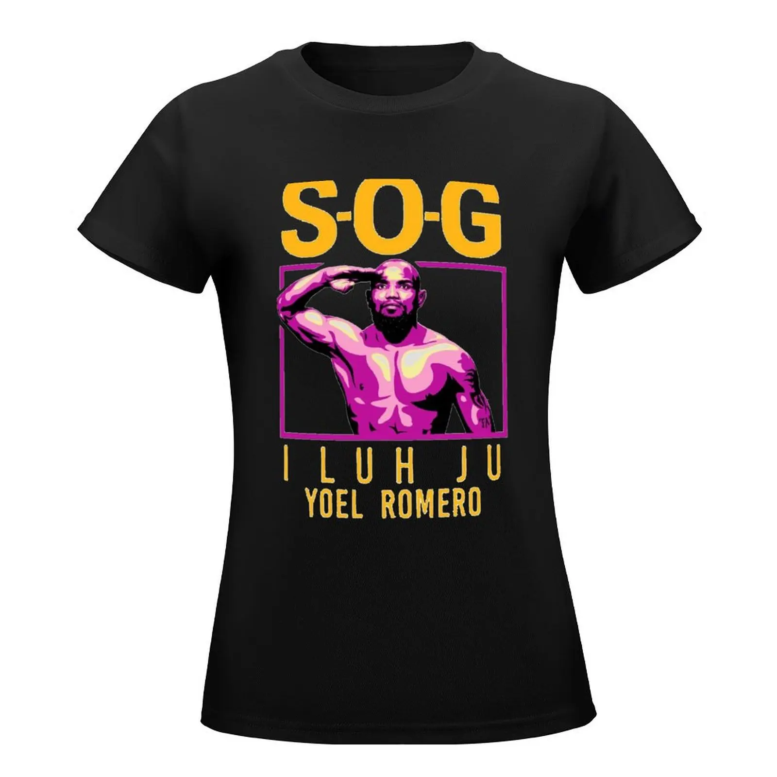 yoel romero sog T-Shirt Aesthetic clothing graphics korean fashion funny white t-shirts for Women