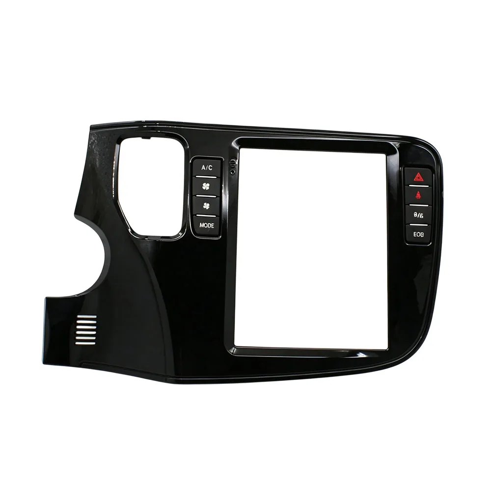 For Mitsubishi Outlander 2016-2021 LHD 9.7 Inch Vertical Screen Car Radio Fascia Frame UV Black Dash Kit With Wire Harness