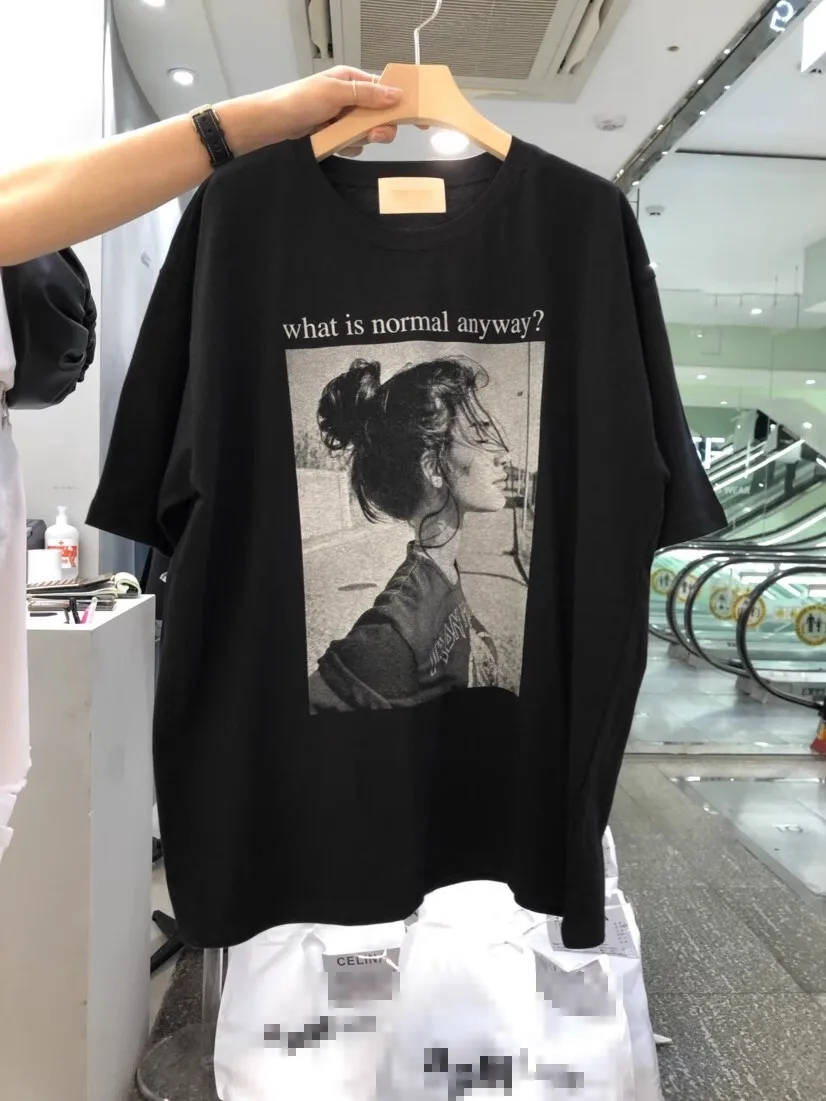 

Dongdaemun Summer 2025 Women's Faionable round Ne Letter Print Slimming ort Sve T-irt Korean Sle Loose Fit