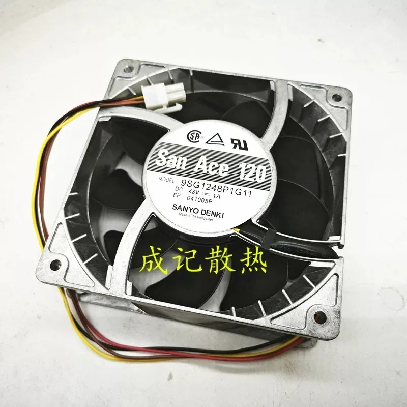 SANYO DENKI 9SG1248P1G11 DC 48V 1A 120x120x38mm 4-Wire Server Cooling Fan
