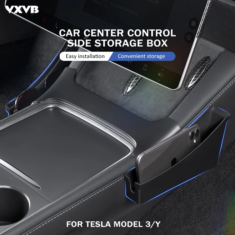 

For Tesla Model 3 Y 2021-2023 Armrest Side Storage Box Center Both Sides Console Organizer Tray Car Interior Accessories