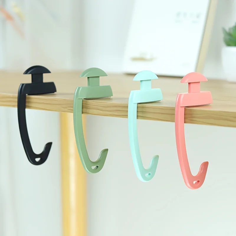 Bookbag Hooks, Student Desk Hooks, Office Desk Hooks, Edge Hooks, Portable Hooks, Nail Free, Hole Free Hooks