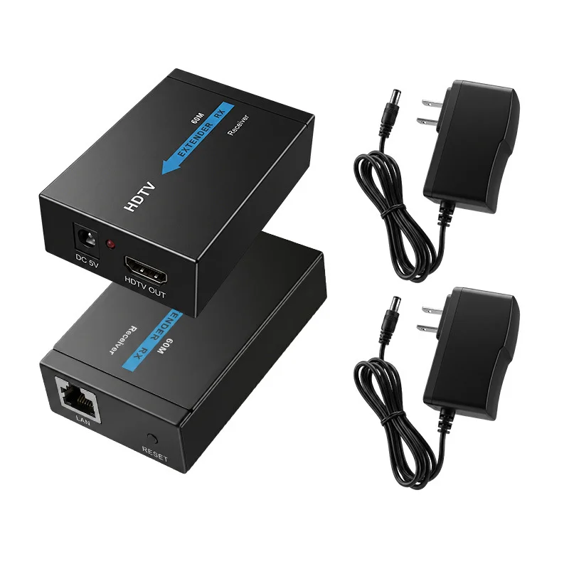 1080p 60M HD Rj45 Extender Audio Video Transmitter and Receiver Via CAT6 Ethernet Cable for DVD Player Laptop PC To TV Monitor