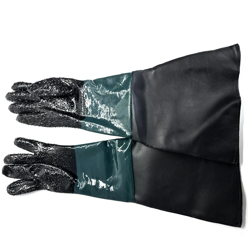 Blast Rubber Gloves For Sandblasting Sandblaster Sand Blast Cabinet Sandblasting Gloves Sandblaster Replacement Parts 23.6 Inch