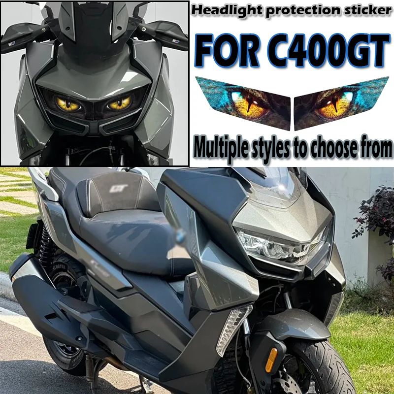 Motorcycle accessories headlight protection sticker headlights eye body sticker For C400GT 2018-2023 C400 GT c400gt