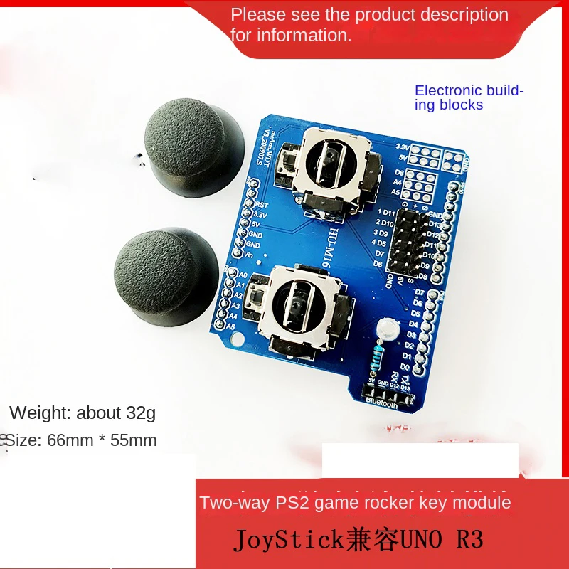 1/5/10/20pcs Electronic Building Blocks Dual PS2 Gaming Stick Module JoyStick Compatible with UNO R3 for Arduino Robot DIY Kit