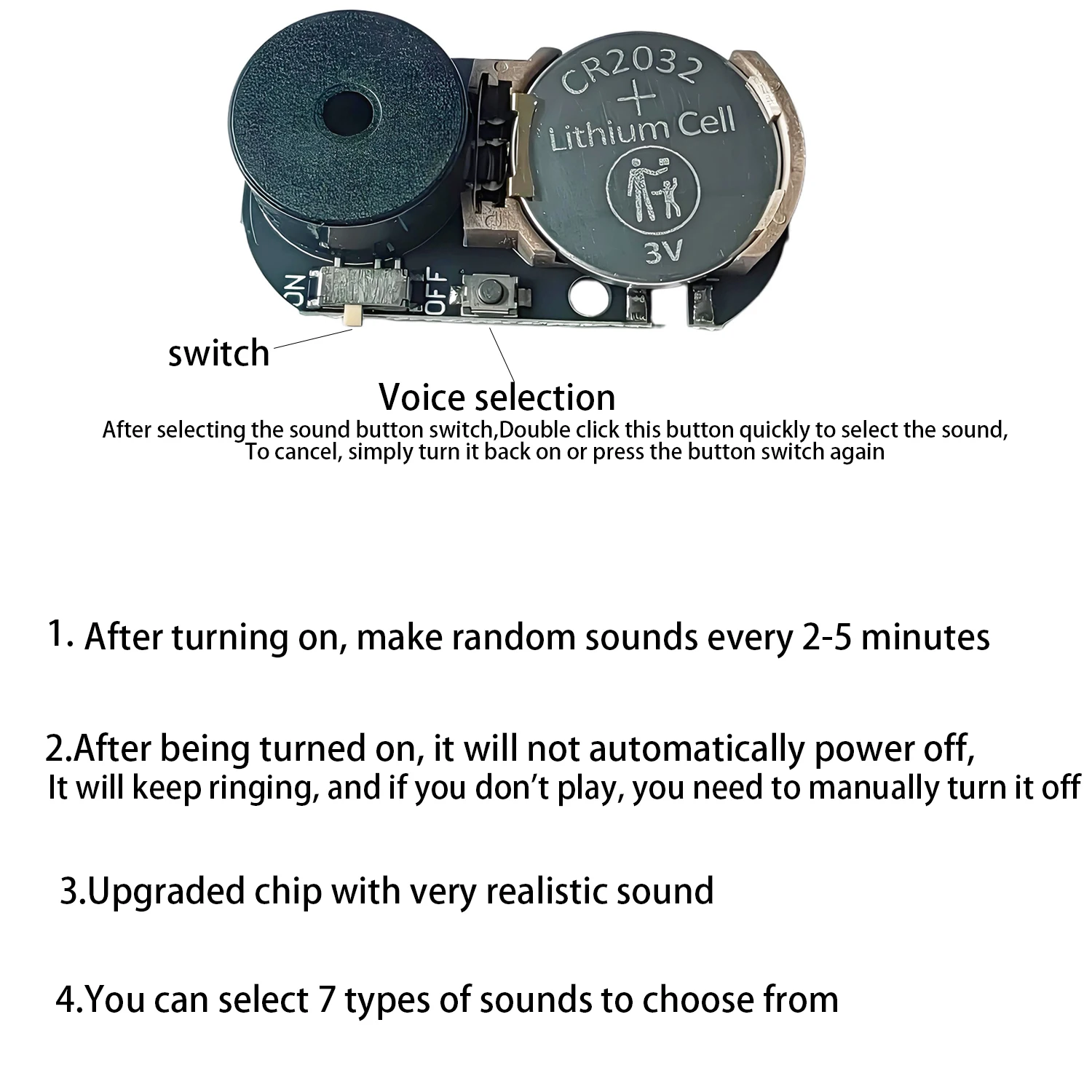 مزاج الكريكيت، مزحة لوحات الدوائر، الضوضاء المزعجة، ألعاب المزحة قطعة أثرية #4