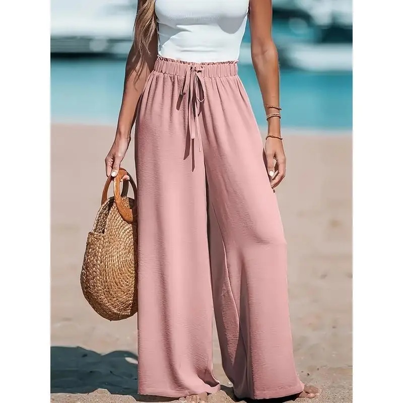 

Comfortable Wide Leg Pants Neutral Style Casual Trousers Harlan Pants Other Material 100% Spring Collection Women's Fashion