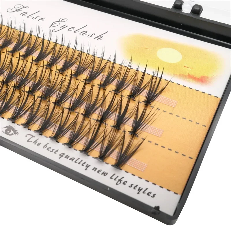 Fashion 60pcs Professional Makeup Individual Cluster Eye Lashes Grafting Fake False Eyelashes