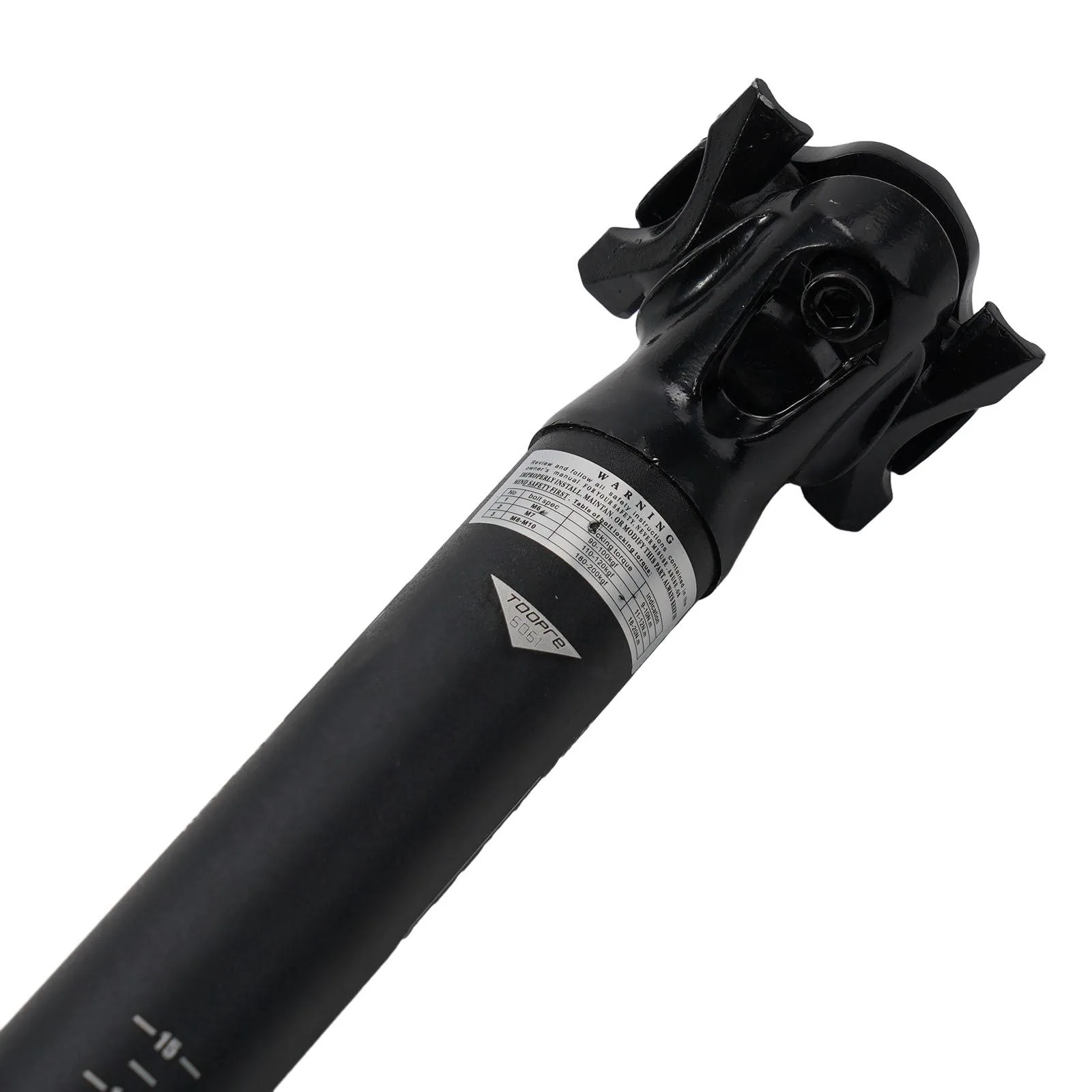 Lightweight MTB Bike Seatpost Black 25 4/27 2/28 6/30 4/30 8/31 6 Clear Scale Lines and Double Screw Back Float