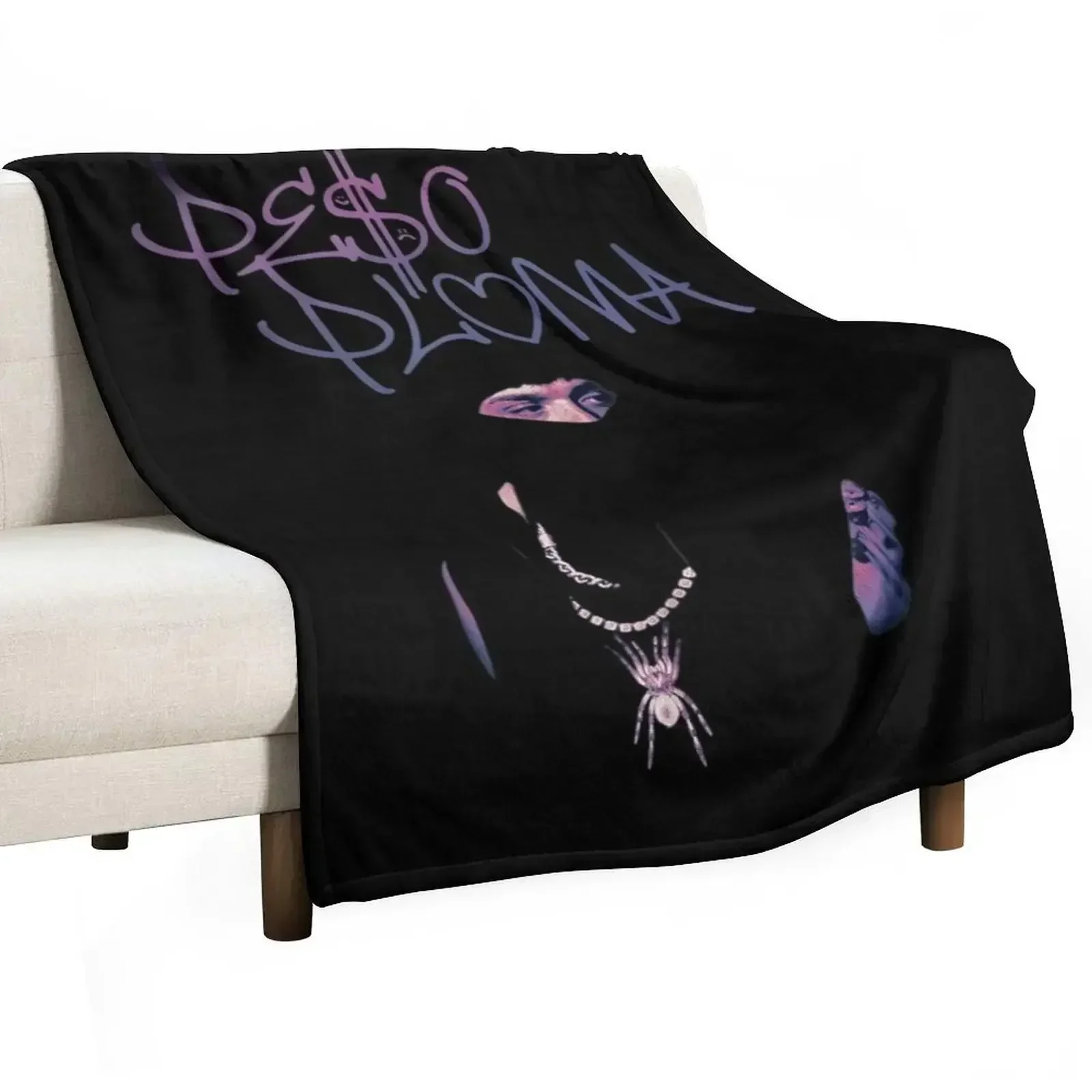 Peso Pluma Throw Blanket Luxury Brand Heavy Flannel Fabric Flannel bed plaid for winter Blankets