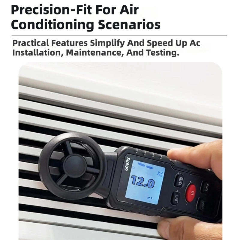  High Accuracy Digital Anemometer Multiple Unit Display for Wind Measurement with Wide Ranges from 0.3 to 30 m/s