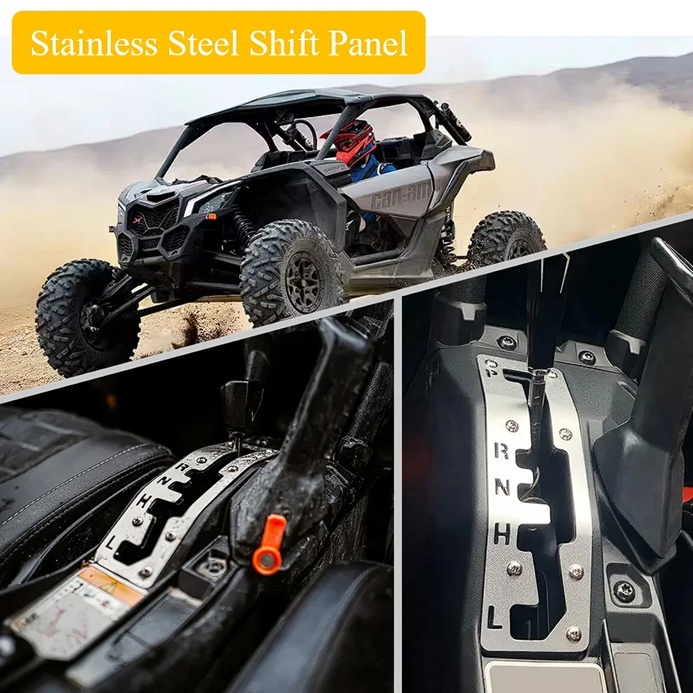 

UTV X3 Shifter Gate Panel for Can Am Maverick X3 Max R 4x4 Turbo DPS 2017-2023 Aluminum For Maverick x3 Can Am 2021 reflectors
