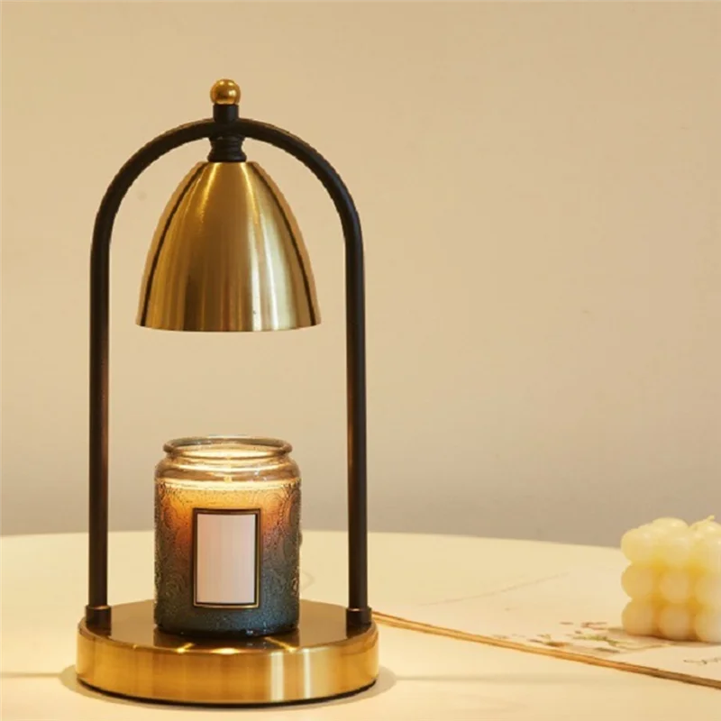 A47U Candle Heating Lamp Dimmable Wax Melter Home Decorative Bedside Lamp (US Plug)