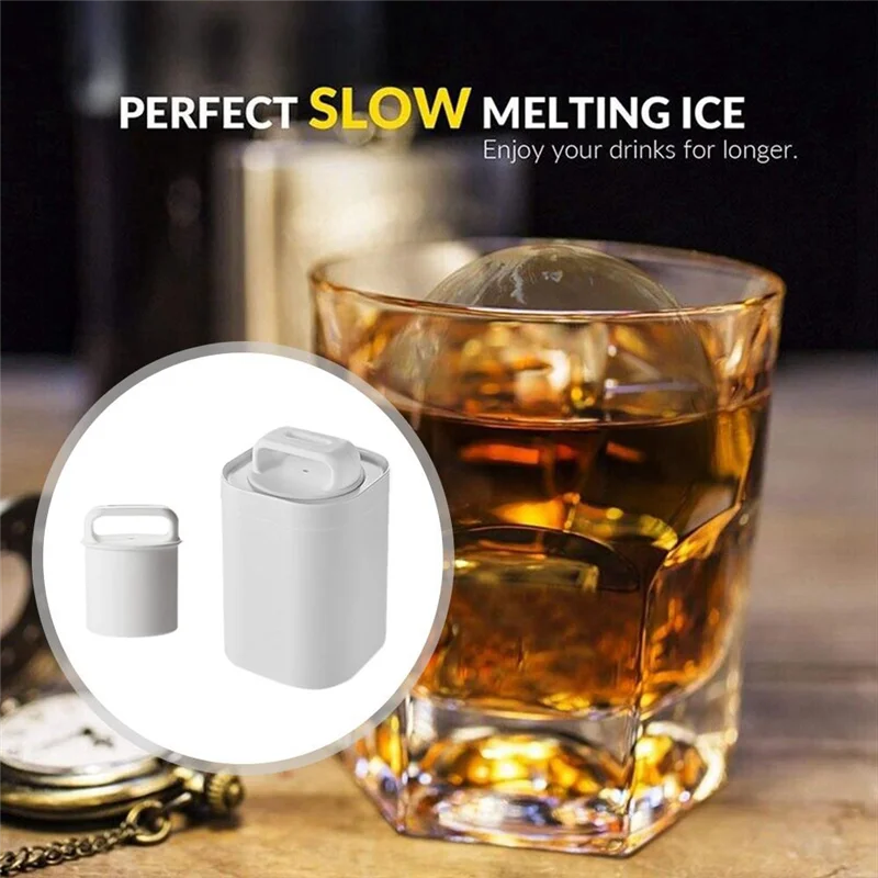 Crystal Clear Ice Ball Maker Spherical Whiskey Tray Whiskey Round Bubble-Free Square 3D Sphere Mold Mould Ice Box