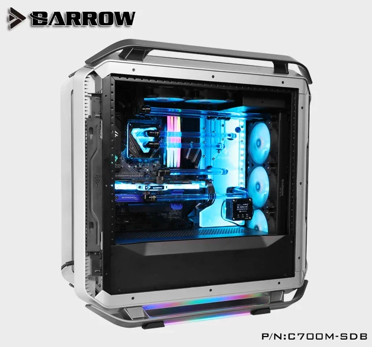 Imagem -02 - Barrow Distroplate Sistema de Refrigeração de Água Cooler Master C700m Case C700m-sdb pc Gaming 5v 3pin Waterway Board