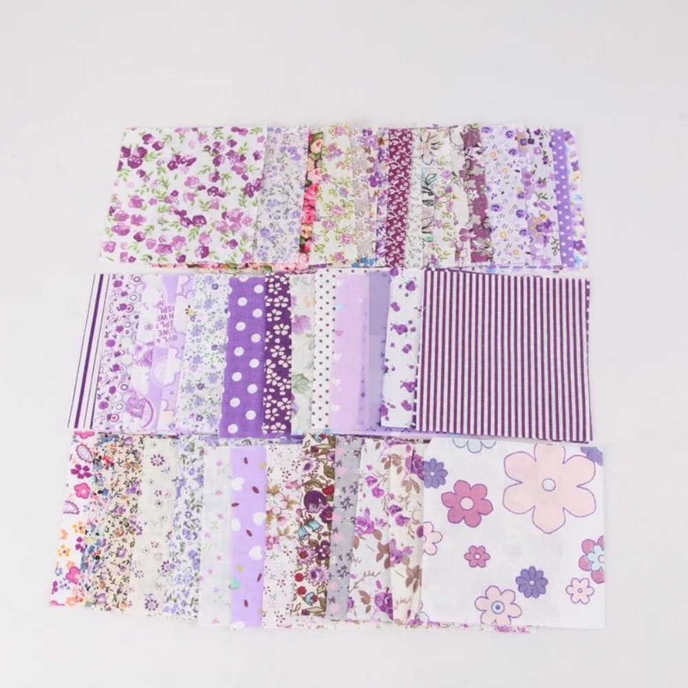 

50Pcs 10x10cm Square Patchwork Sewing Material DIY Patchwork Strips Mixed Style Cotton Fabric Cloth
