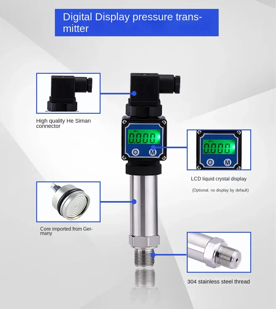 Pressure Transmitter 4-20mA Digital Display High Precision Pressure Transmitter