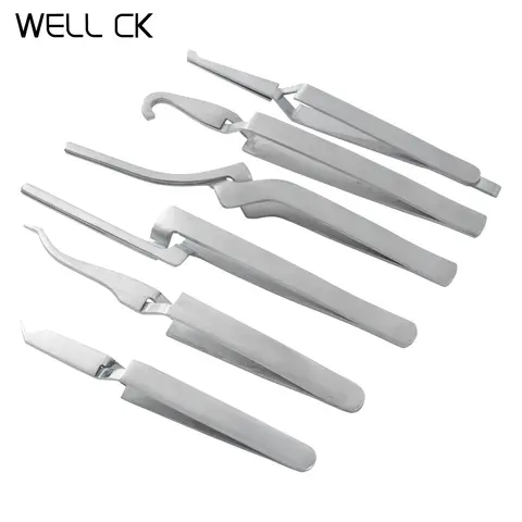Bilashmart 1Pc Dental Orthodontic Posterior Brackets Buccal Tube Lingual Buttons Bonding Tweezer Holder Placer Articulating Paper Tweezers