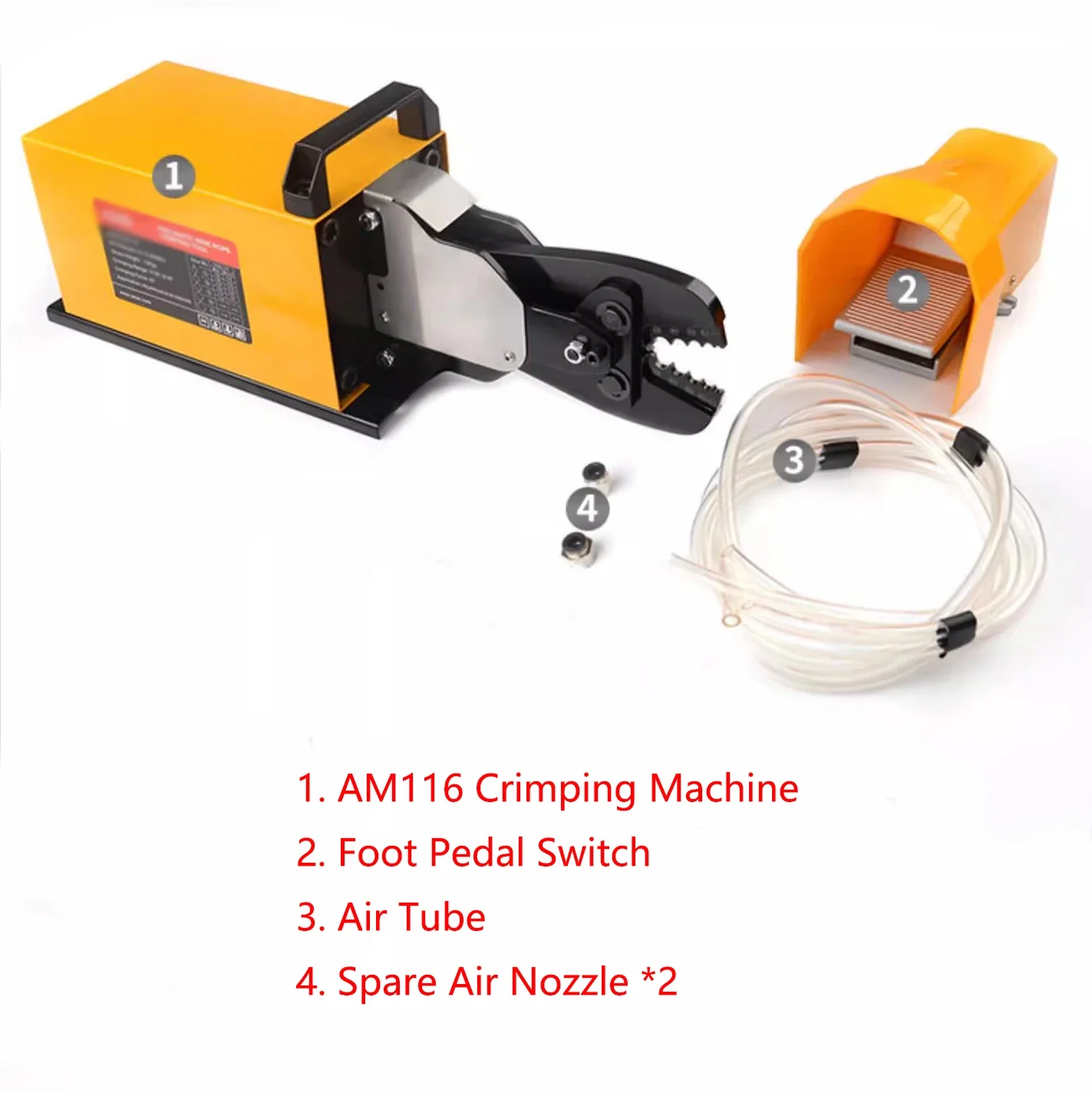 Pneumatic Wire Rope Crimping Machine tool for  Aluminum Oval Sleeves and Stop Sleeves Wire Rope Crimp Ferrules 1/16