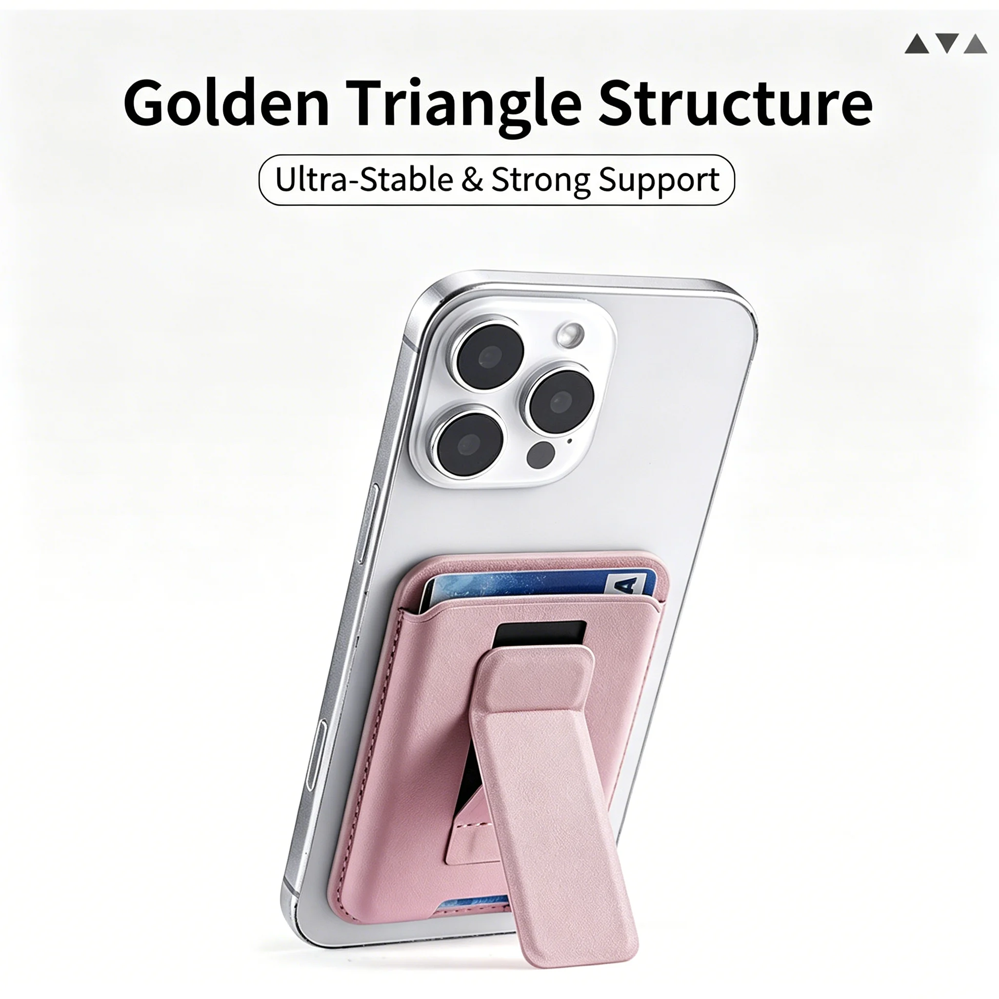 Magnetic Card Holder Phone Stand 2 in 1, Vertical Horizontal Floating Mode, Strong Magnetic Suction Card Holder for Store Cards - view 3