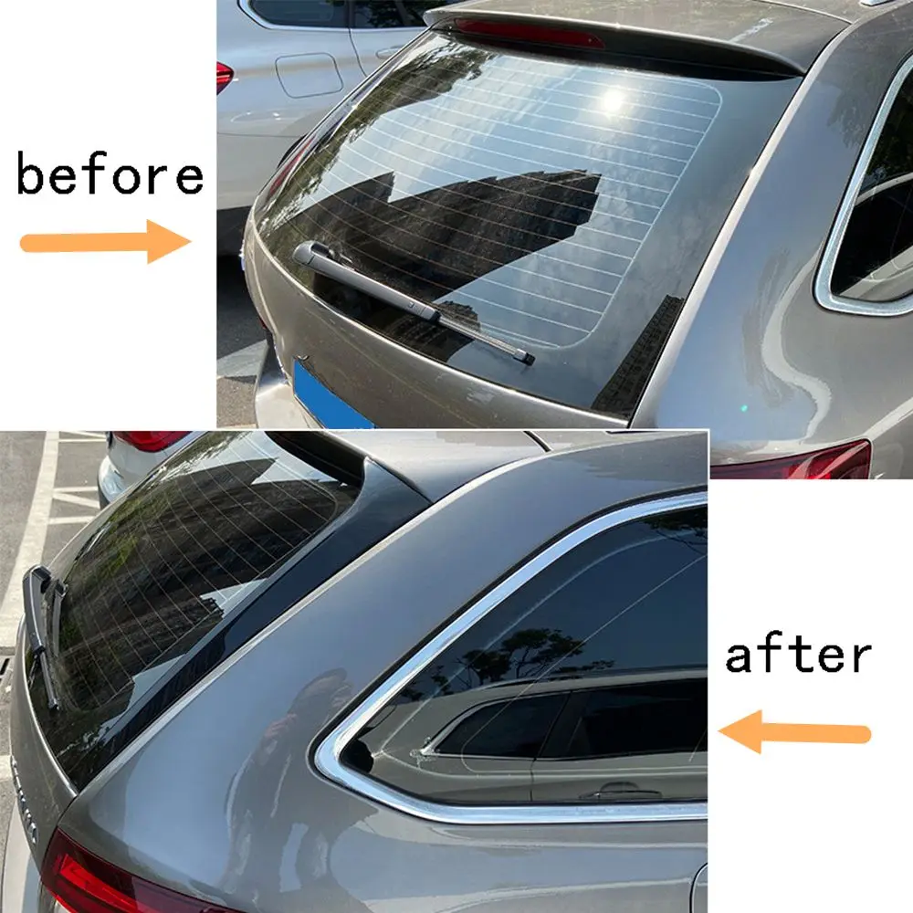 Car Rear Window Side Spoiler Wing Trim Cover Canard Splitter For Volkswagen Skoda Octavia Estate 2014-2019