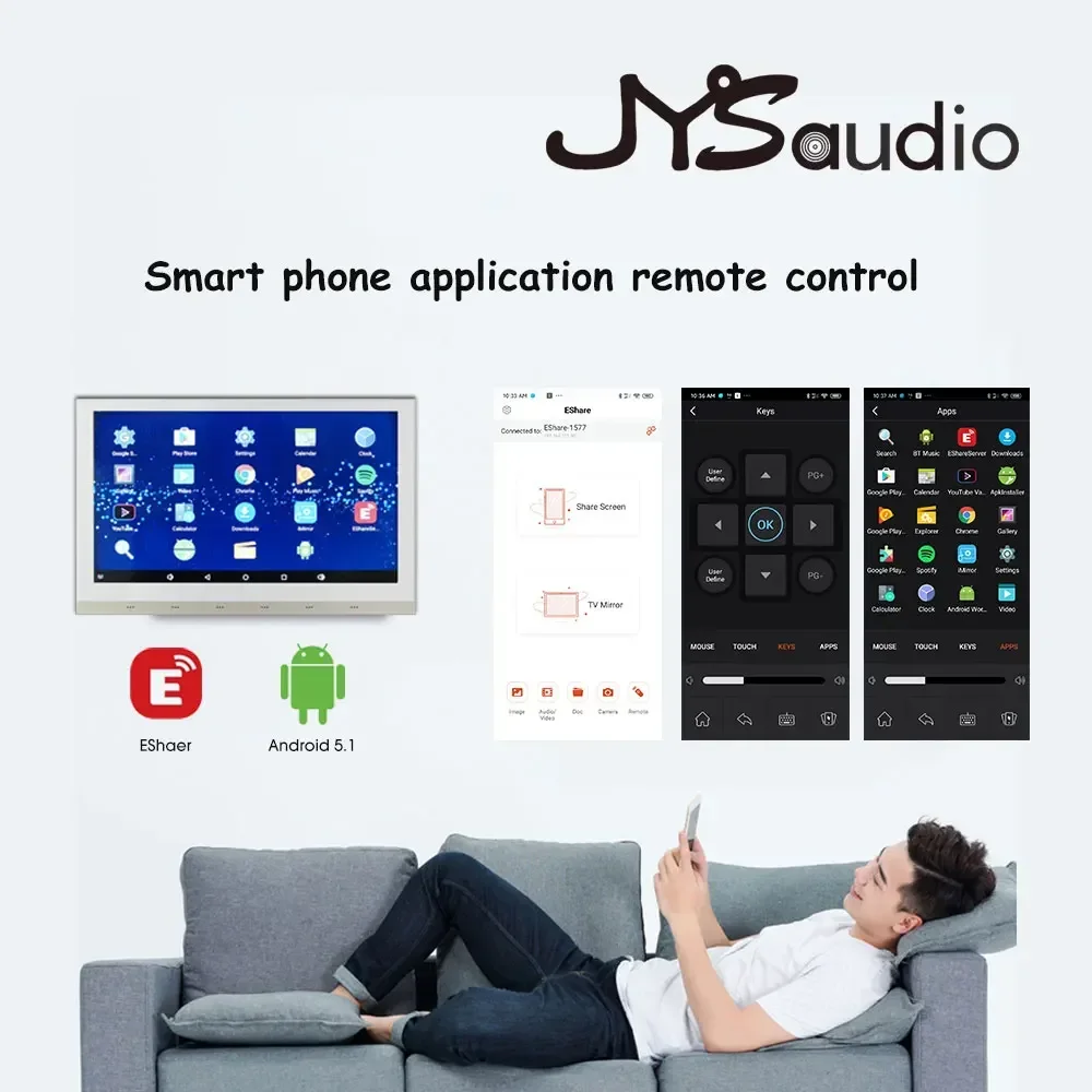 Smart Wall-Mounted Stereo Amplifier 10 Inch 30W 2 Zones Control Eshare App Control Panel Amp Amplificador Youtube Google Play