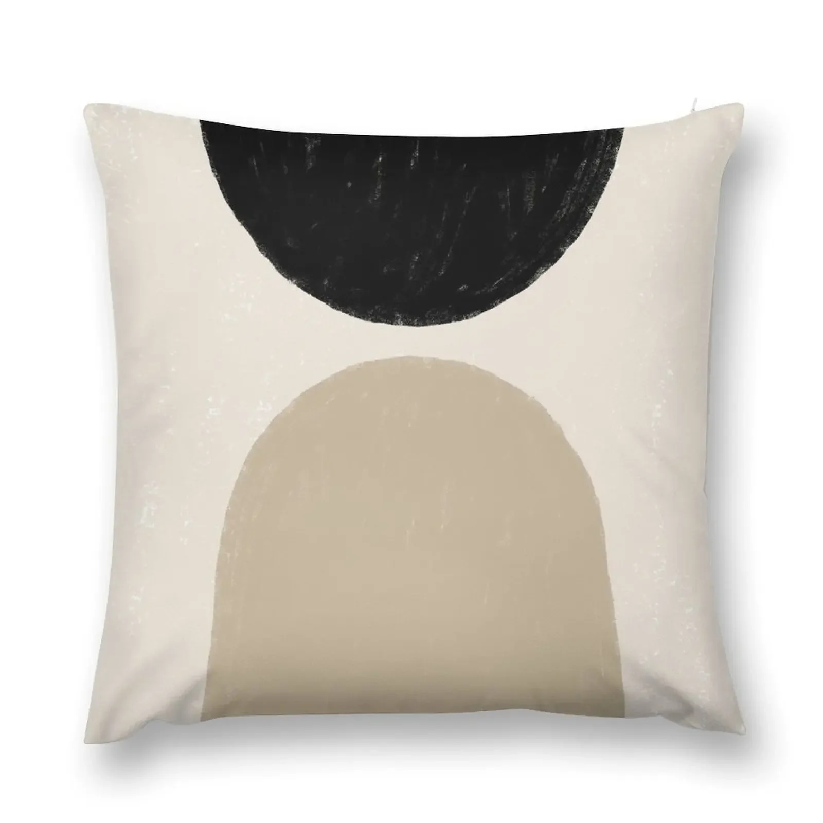 

Minimalist Abstract Shapes (tan/black) Throw Pillow Sofa Cover Cusions Cover pillow